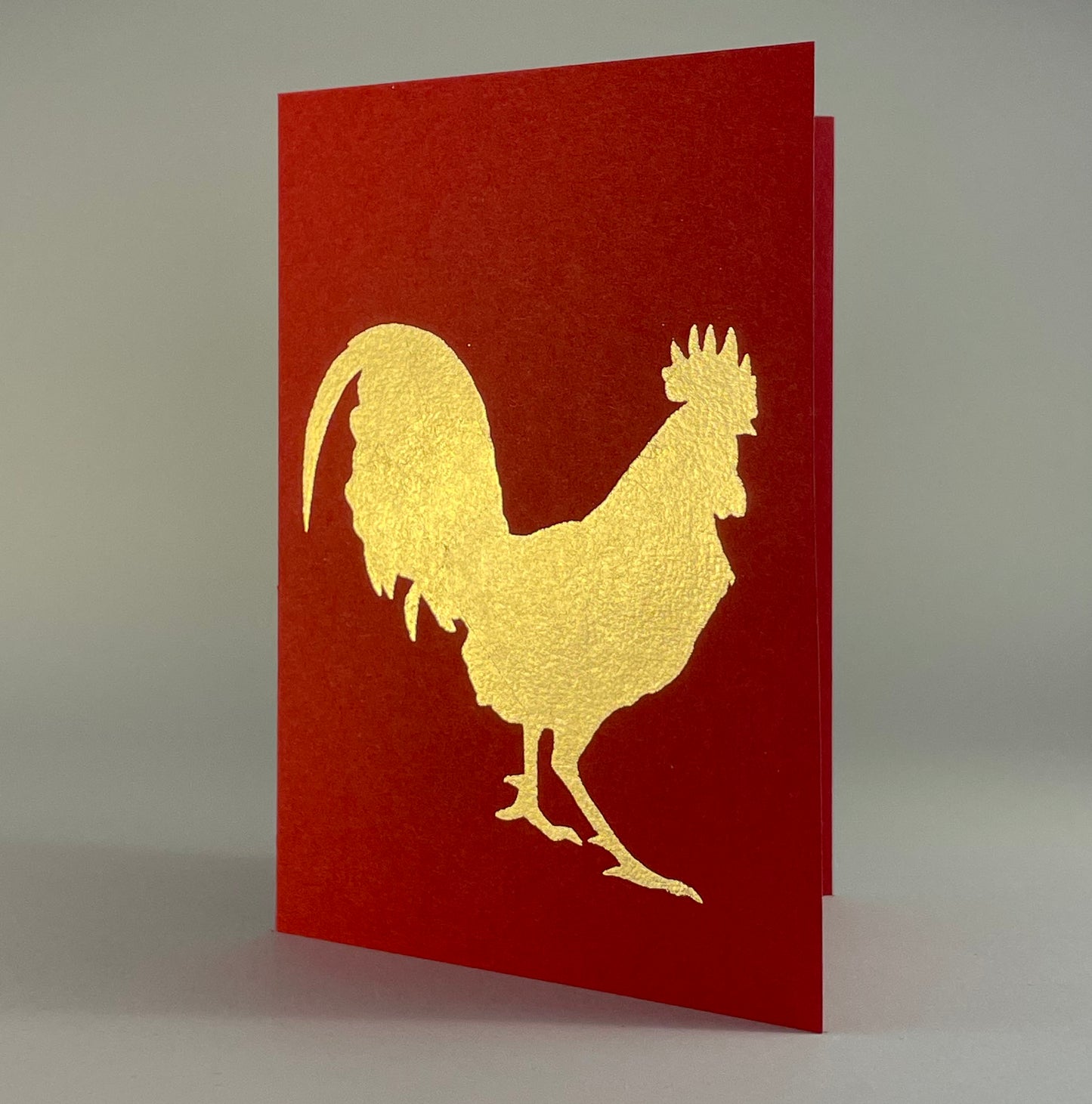 Bird 13 - Rooster on Red