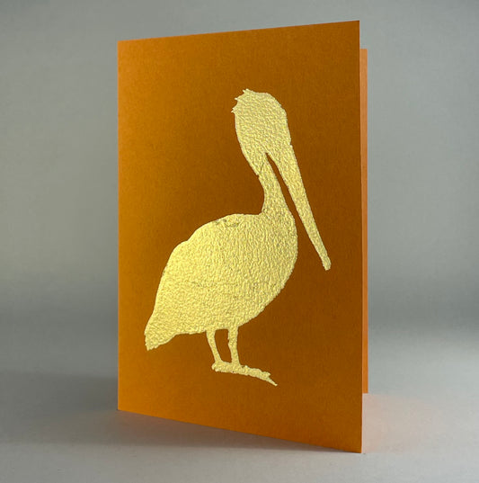 Bird 29 - Pelican on Orange Fizz