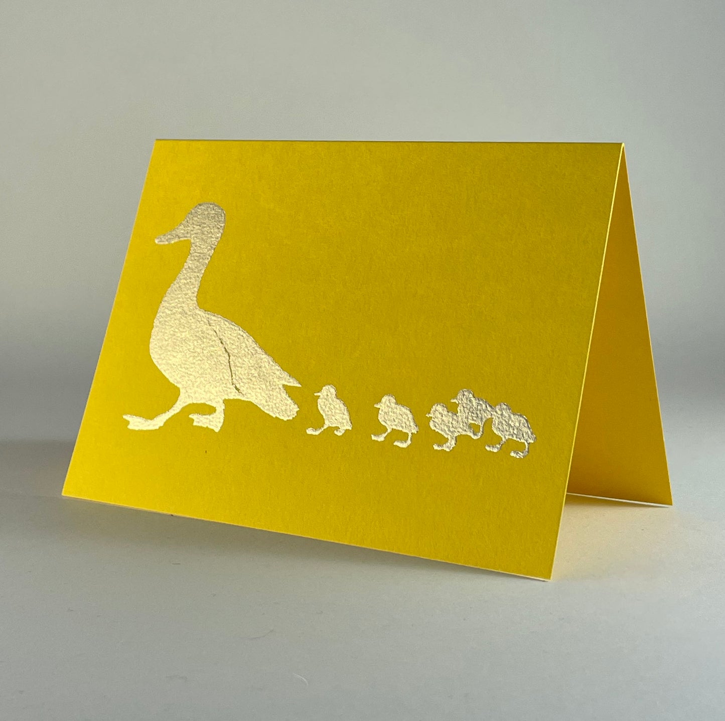 Bird 37 - Duck and Ducklings on Yellow