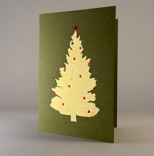 Christmas 20 - Tree with Ornaments on Jelly Bean Green