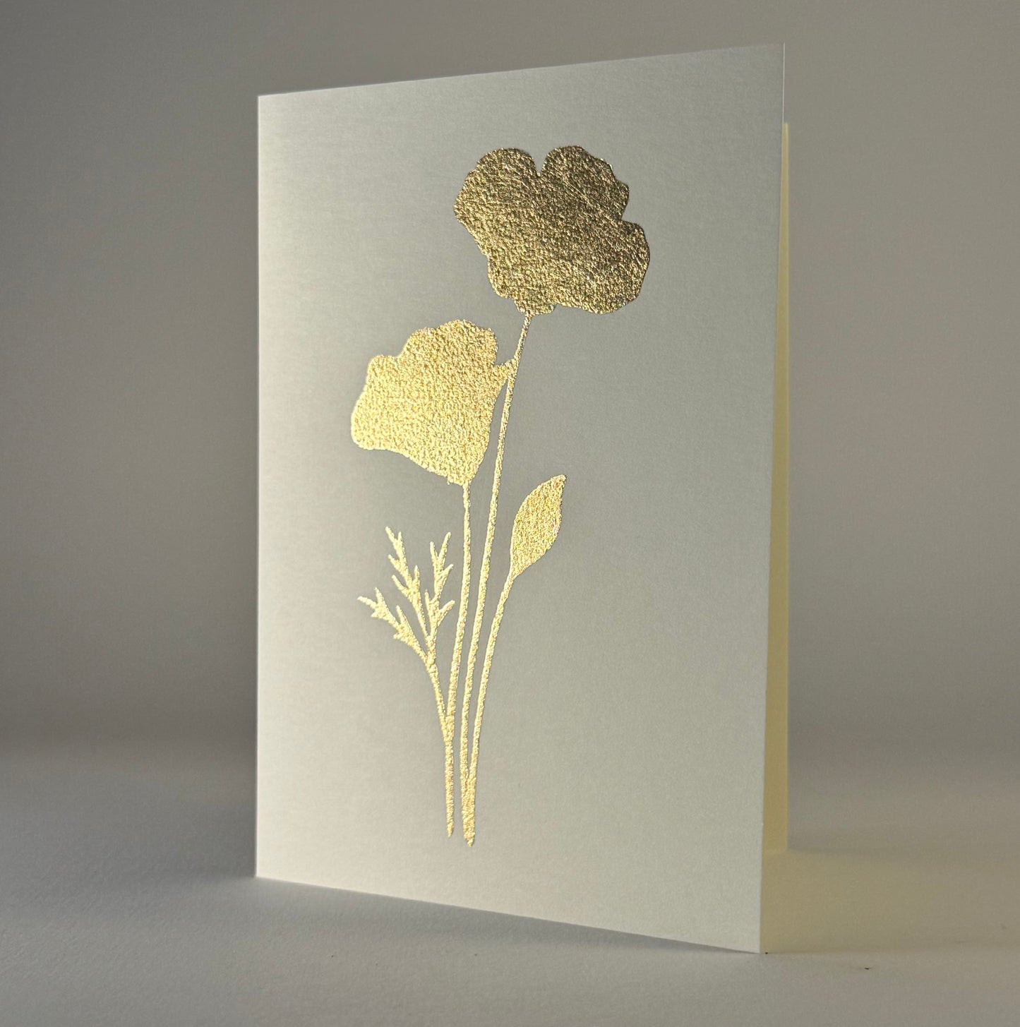 Leaf 34 - California Poppy on Ivory