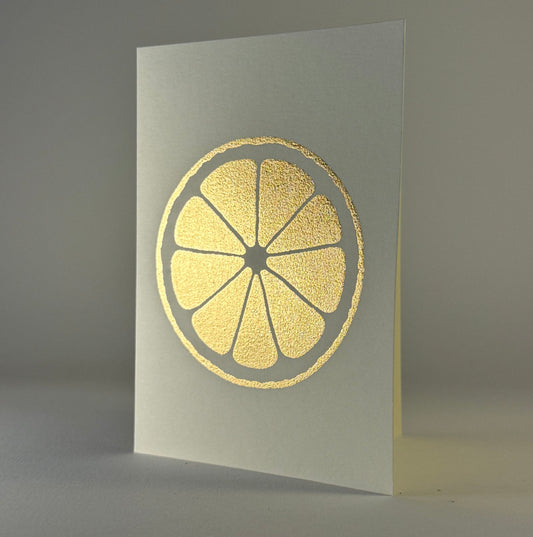 Leaf 35 - Sliced Orange on Ivory