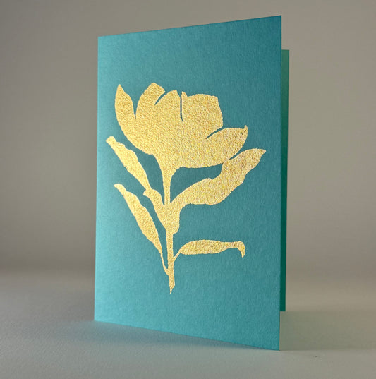 Leaf 38 - Magnolia Flower on Blue Raspberry