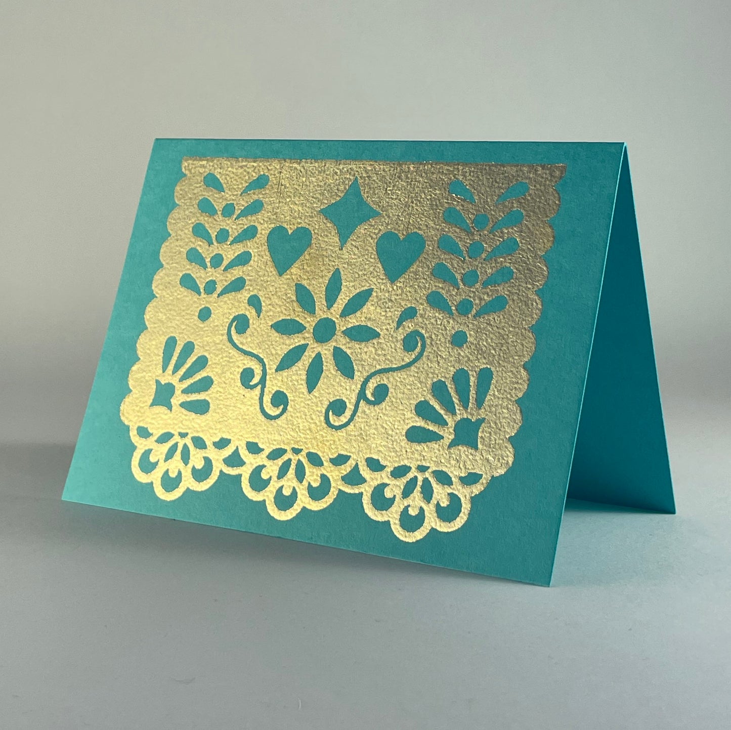 Love 18 - Papel Picado on Blue Raspberry