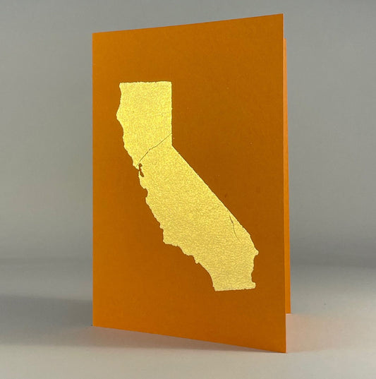 Map 3 - California Map on Orange Fizz
