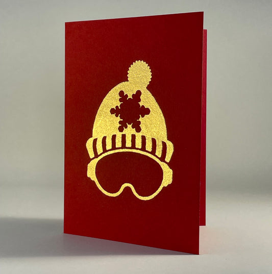 Ski 8 - Beanie on Red